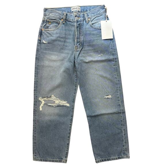 NWT Etica Altin Loose Crop Jeans Ithaca Wash Size 25 - Picture 3 of 8